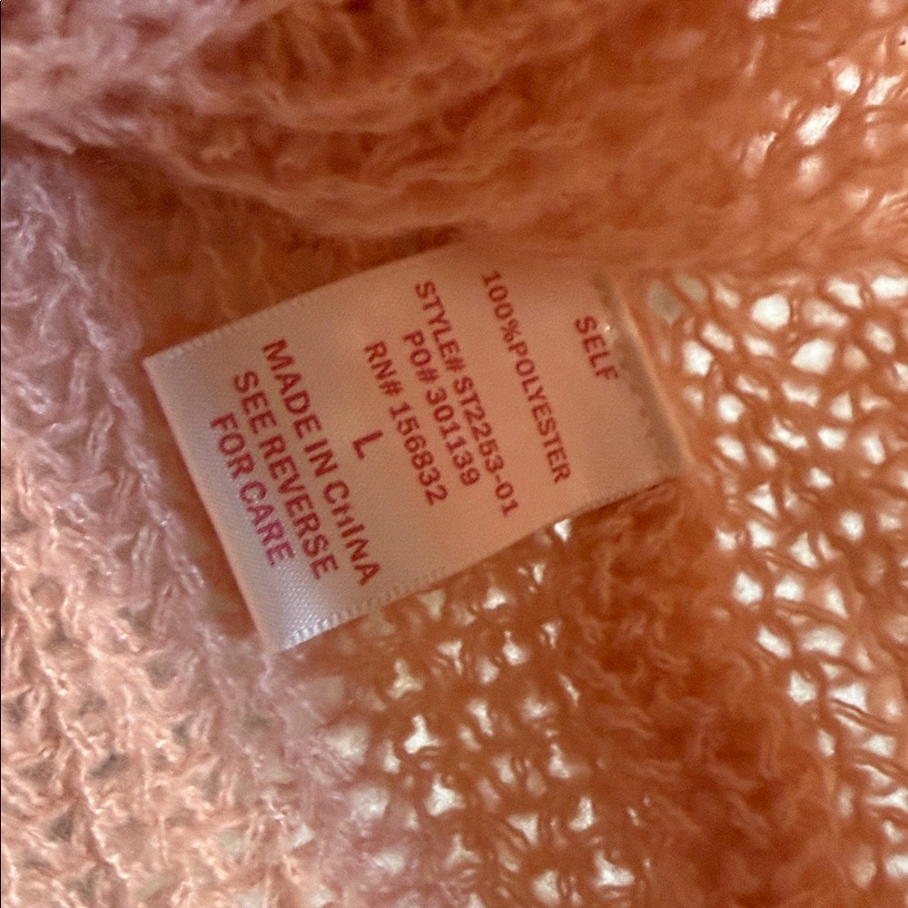 So Me Solid Color Knit Sweater Vest with Big Metal Buttons in pink Large NWT - Picture 5 of 7